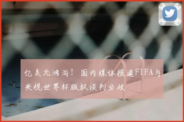 亿美元鸿沟！国内媒体报道FIFA与央视世界杯版权谈判分歧